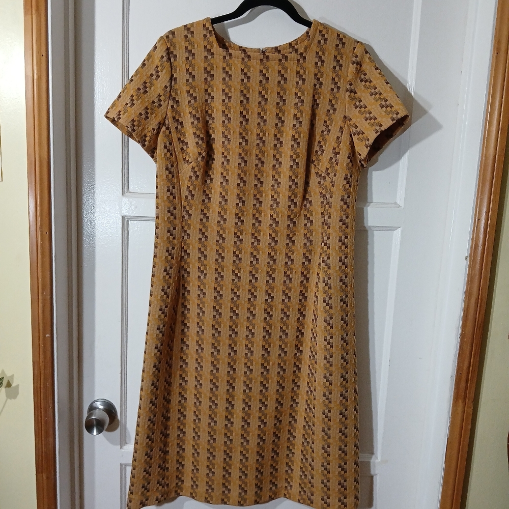Vintage Edith Flagg California, 1960s/70s mustard and brown color